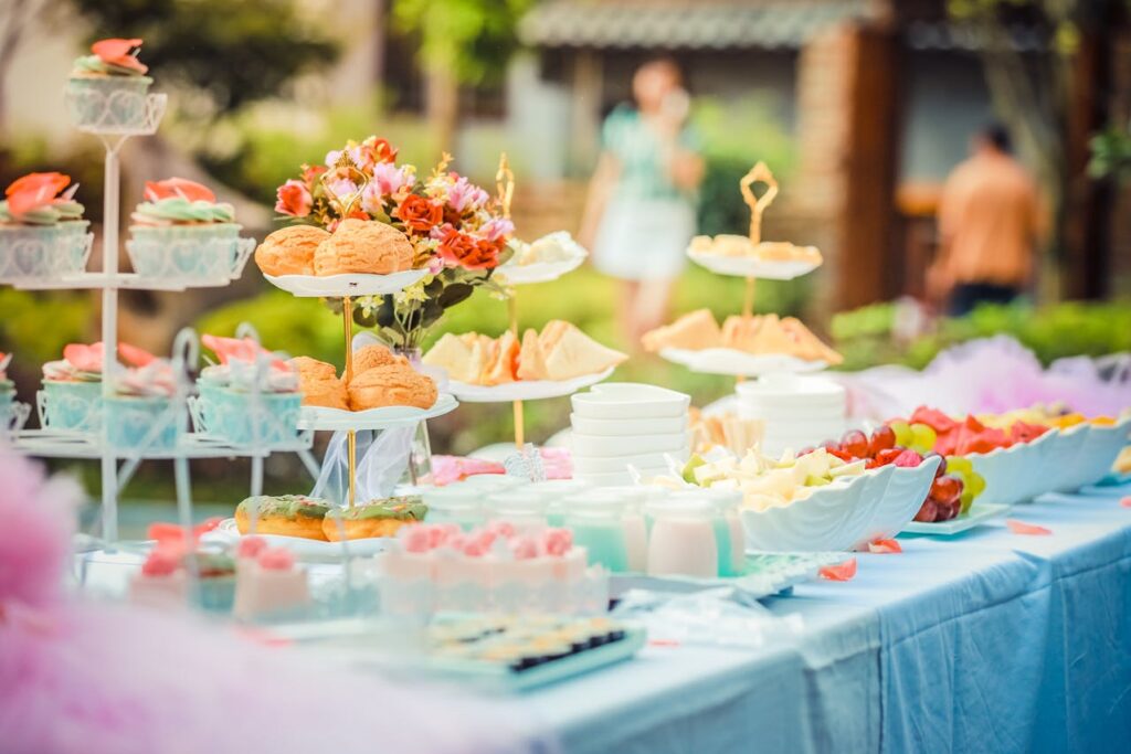 snacks on a shower celebration